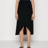 Anna Field Basic Wrap Over Midi Skirt- A-Line Skjørt - Black -Anna Field 161673da8d96477e901a7ce66959ee74