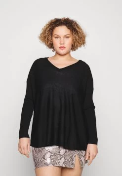 Plus Size - Strikkegenser - Black