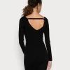 Anna Field Offener Rücken Bodycon Mini Strickkleid - Etuikjole - Black -Anna Field 25fed224e72345b8b83ced82993358f5