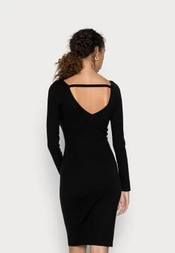 Anna Field Offener Rücken Bodycon Mini Strickkleid - Etuikjole - Black