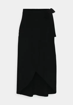 Anna Field Basic Wrap Over Midi Skirt- A-Line Skjørt - Black -Anna Field 279db1138765484094cab33f5c3878d4