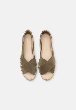 Anna Field Leather - Ballerina Med Åpen Front - Khaki -Anna Field 288265a0cd1f439e8687e5d9e99dacfb