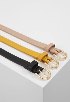 Anna Field 3 Pack - Midjebelte - Black/Yellow/Taup -Anna Field 2a04016d6cc545b2b15b28c388cf9d6d