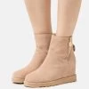 Anna Field Leather Winter Boot - Ankelboots - Beige -Anna Field 403d8e79ec92427f9976296d272e98b2