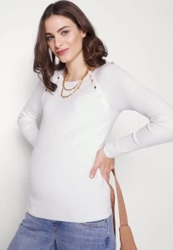 Nursing - Button Opening - Strikkegenser - White -Anna Field 4b78fcc94aeb475a964819c45a823428