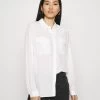 Anna Field Basic Blouse With Front Pockets - Skjorte - Offwhite -Anna Field 65551f7cce13477ba27daa38e79f5f44
