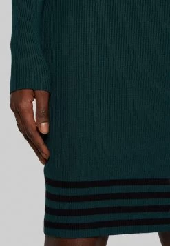 Anna Field Strikket Kjole - Dark Green/Black -Anna Field 71854da98fa1410f99d2775df7f8ebc2