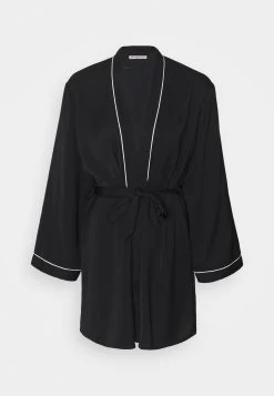 Anna Field Amanda Satin Dressing Gown - Badekåpe - Black -Anna Field 8d83c445099f4342aabc07d1ce2caede