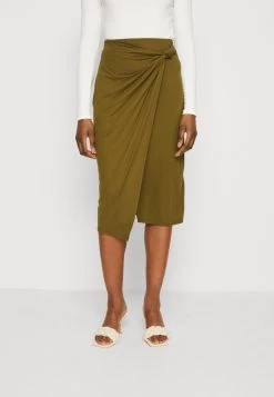 Anna Field Front Knot Midi Skirt - Blyantskjørt - Khaki