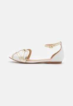 Anna Field Leather - Ballerina Med Åpen Front - White -Anna Field a3884c45d42a4dc48d845cd124449906