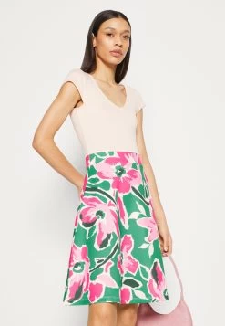Anna Field Jerseykjole - White/Green/Pink -Anna Field a4a7c05b3d5a499dbcc263082a1baa97