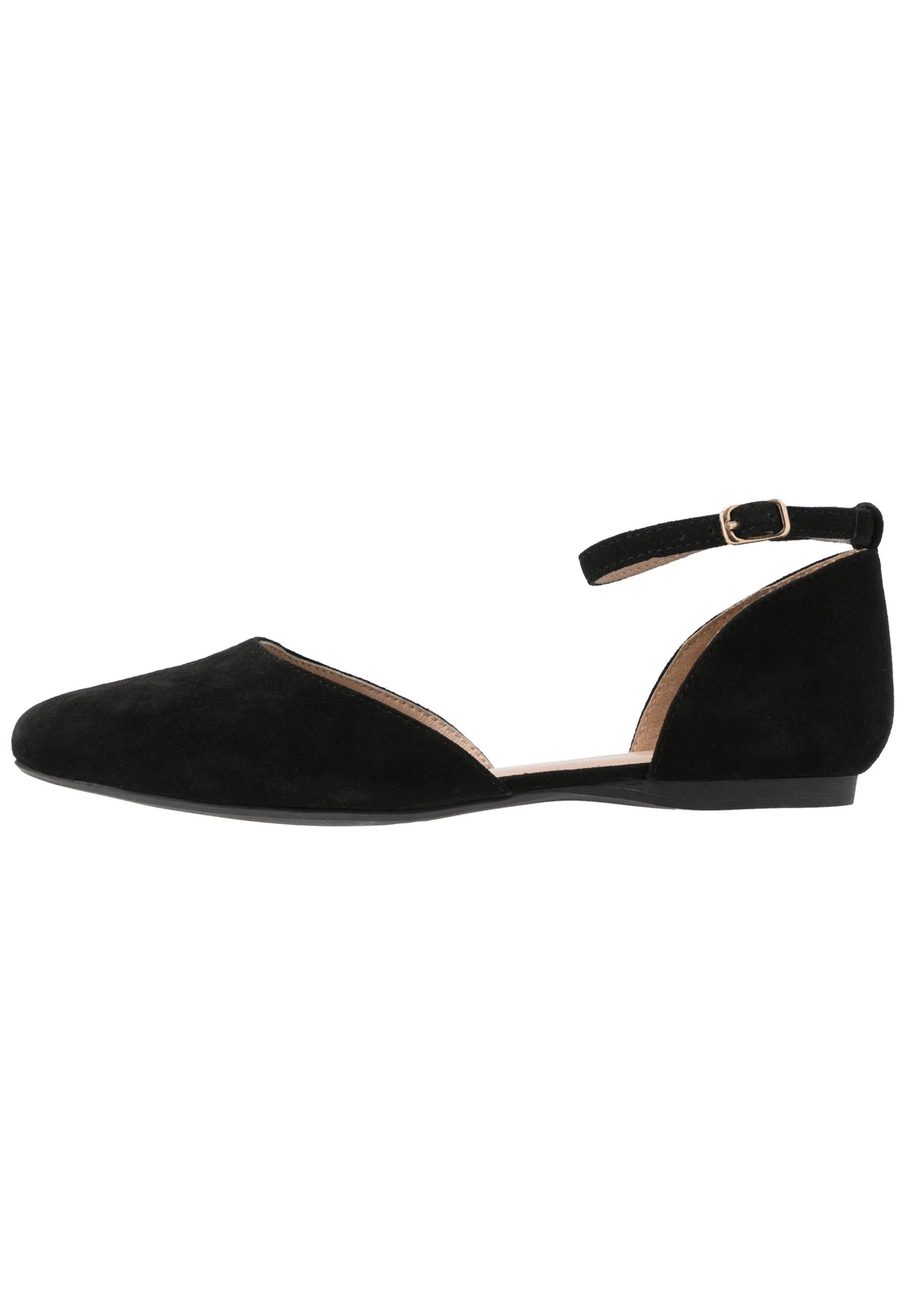 Leather - Ballerina Med Reim - Black 4 Leather - Ballerina Med Reim - Black - Bilde 2