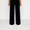 Anna Field VelvetWide Leg Trousers - Bukse - Black -Anna Field b59fb53757a0488ea7079a7f7f7b920d