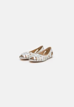 Anna Field Leather - Ballerina Med Åpen Front - Silver -Anna Field b673a47000fc4e708310e2dd0aee60d5