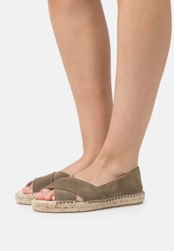 Anna Field Leather - Ballerina Med Åpen Front - Khaki