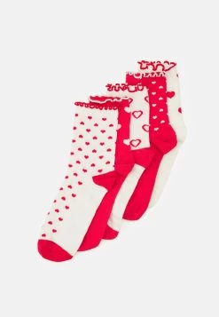 Anna Field 5 Pack - Sokker - White/Red