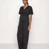 Short Sleeve Wrap Jumpsuit - Jumpsuit - Black 1 Short Sleeve Wrap Jumpsuit - Jumpsuit - Black -Anna Field ecabbac561b94bf3ace118ad2fab6b52